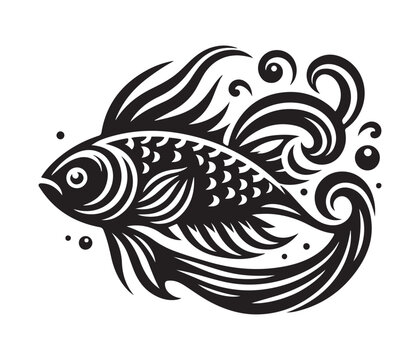 recommend clip art: fierce fishing vector silhouette vector style graphic resources white background