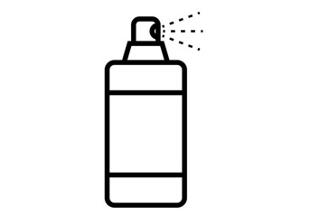 Icono negro de spray de cosmético o medicamento