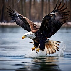 Fototapeta premium american bald eagle