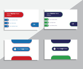 business card template, modern business card.