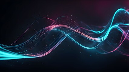 Obraz premium A colorful wave with a lot of sparkles and dots