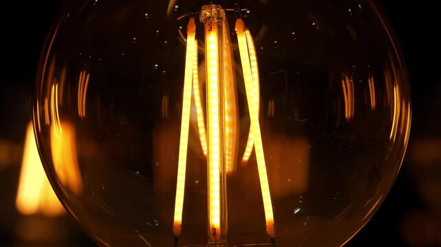 Big round light bulb in retro style for lighting and interior decor