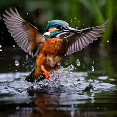 Obraz premium green winged teal