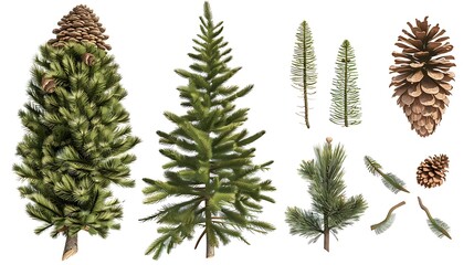 Visual aid Spruce Tree Picea abies illustrating conical shape native habitats the Northern Hemisphere and uses in construction and paper production with visuals of spruce cones and needle arrangement