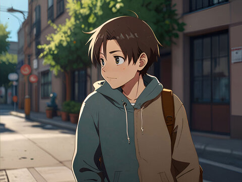 Anime style character vector illustration design