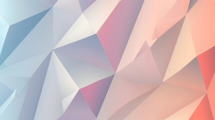 Obraz premium Smooth pastel polygonal abstract background with soft blue and pink geometric shapes, ideal for creative design projects and artistic visuals.