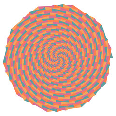 Fototapeta premium An abstract retro psychedelic spiral shape design element.