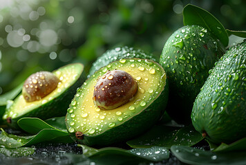 View of Beautiful Christmas Day Colorful  Avocados Fruit