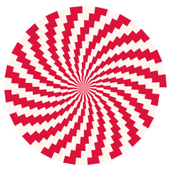 An abstract retro psychedelic spiral shape design element.