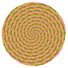 An abstract retro psychedelic spiral shape design element.