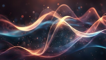 Obraz premium A blue background with many small dots that look like stars