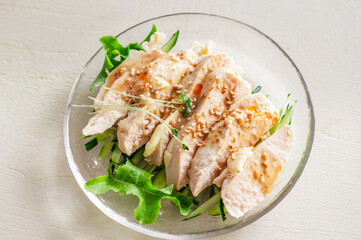 茹で鶏のバンバンジー風