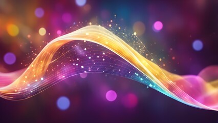 Fototapeta premium A colorful, abstract image with a rainbow-like pattern