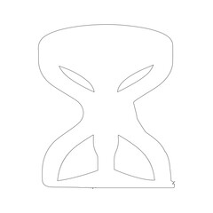 three-legged set of flat stools. Three-legged stool with vibrant colors isolated on a white background. Stool icon or set of design components.
