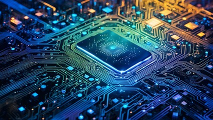 A colorful, abstract image with a rainbow-like pattern