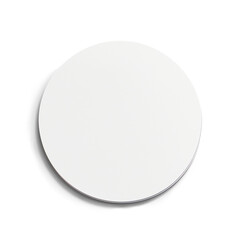 White round plate isolated on transparent background.  3d render illustration.