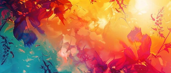 Colorful nature background with abstract earthy patterns accents