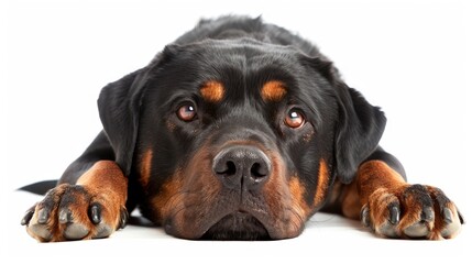 Obraz premium Rottweiler on a White Background