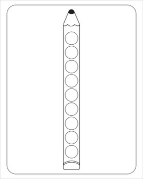 A simple black outline of a glue bottle perfect for children's dabber craft activity pages