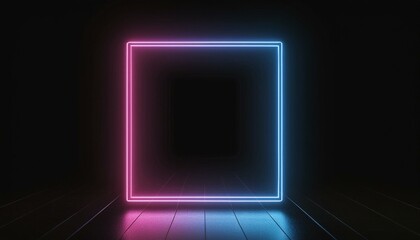 Blue and pink light moveing for overlay element. 3D illustration rendering