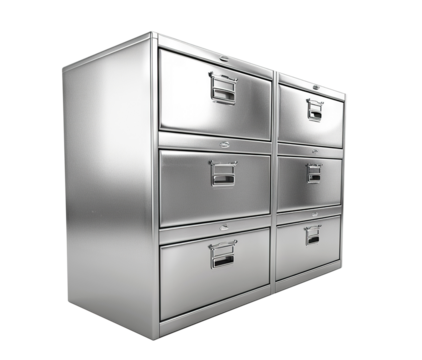 Metal file cabinet cut out