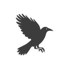 Obraz premium Crow Bird Silhouette or crow bird outline