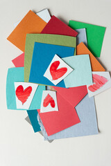 Fototapeta premium background with squares and hearts
