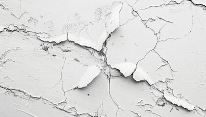 Obraz premium white painted wall with a single tiny very thin crack