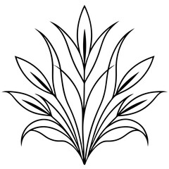 Preschoolers' Easy Coloring Book with Beautiful Grass Flowers with a Cute Educational Coloring Page