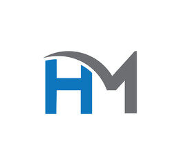 HM initial logo design vector