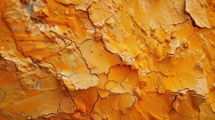 Fototapeta premium Vibrant backdrop textured orange clay in a moist state