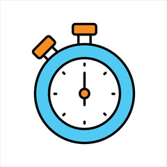 stopwatch icon with white background vector stock illustration