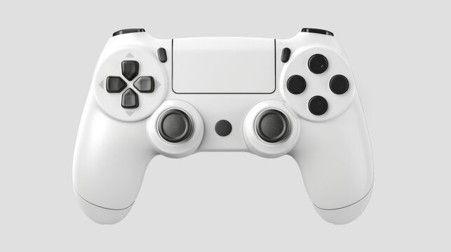 Get ready for serious gaming with this sleek white controller featuring black buttons and analog sticks. Its minimalist design promotes focus and precision