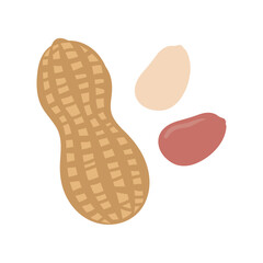 かわいい落花生・ピーナッツのイラスト