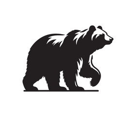 bear vector art graphic resources silhourtte vector style, white background