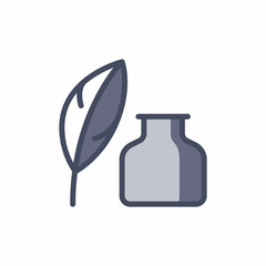 ink jar and feather pen icon