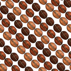 Seamless Coffee Bean Pattern | Minimalistic Botanical Design