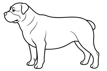 A cute fat dog silhouette vector illustration