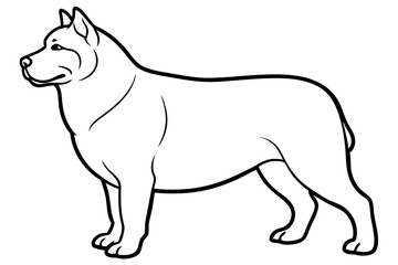 A cute fat dog silhouette vector illustration