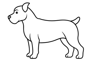 A cute fat dog silhouette vector illustration