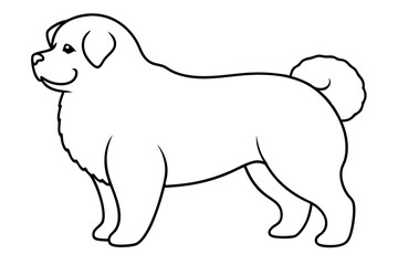 A cute fat dog silhouette vector illustration