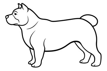 A cute fat dog silhouette vector illustration