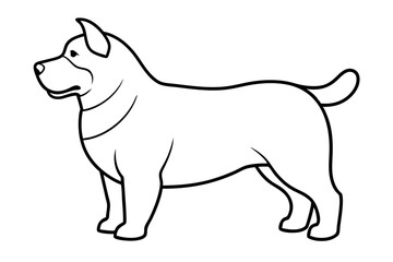 A cute fat dog silhouette vector illustration