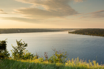 Photo of the Dniester river in the Republic of Moldova, the most important and large water space in Moldova