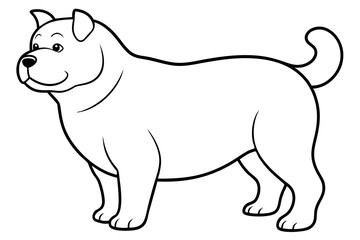 a cute dog silhouette vector illustration