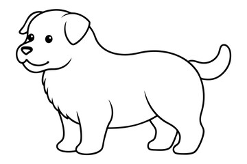 a cute dog silhouette vector illustration