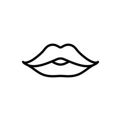 Lips Icon Set Facial Feature Illustrations for Beauty and Fashion