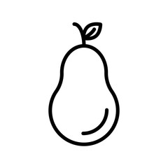 Pear Icon Set Fruit Illustrations for Culinary and Nutrition Projects