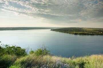 Photo of the Dniester river in the Republic of Moldova, the most important and large water space in Moldova