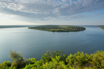 Photo of the Dniester river in the Republic of Moldova, the most important and large water space in Moldova